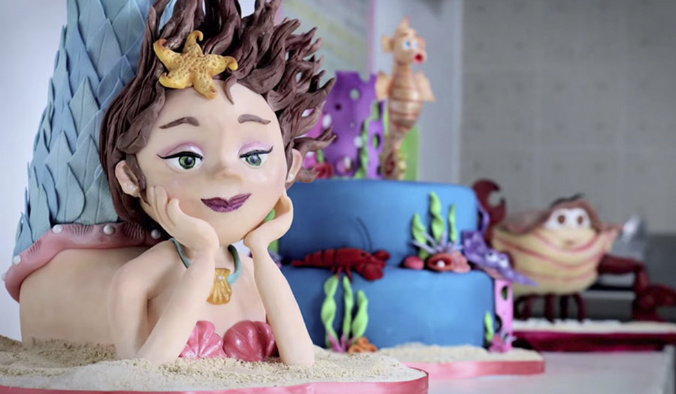 Pasteles modelados en plastilina de chocolate: la fiesta marina