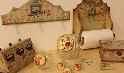 Utilitarios decorados para cocina y mesa